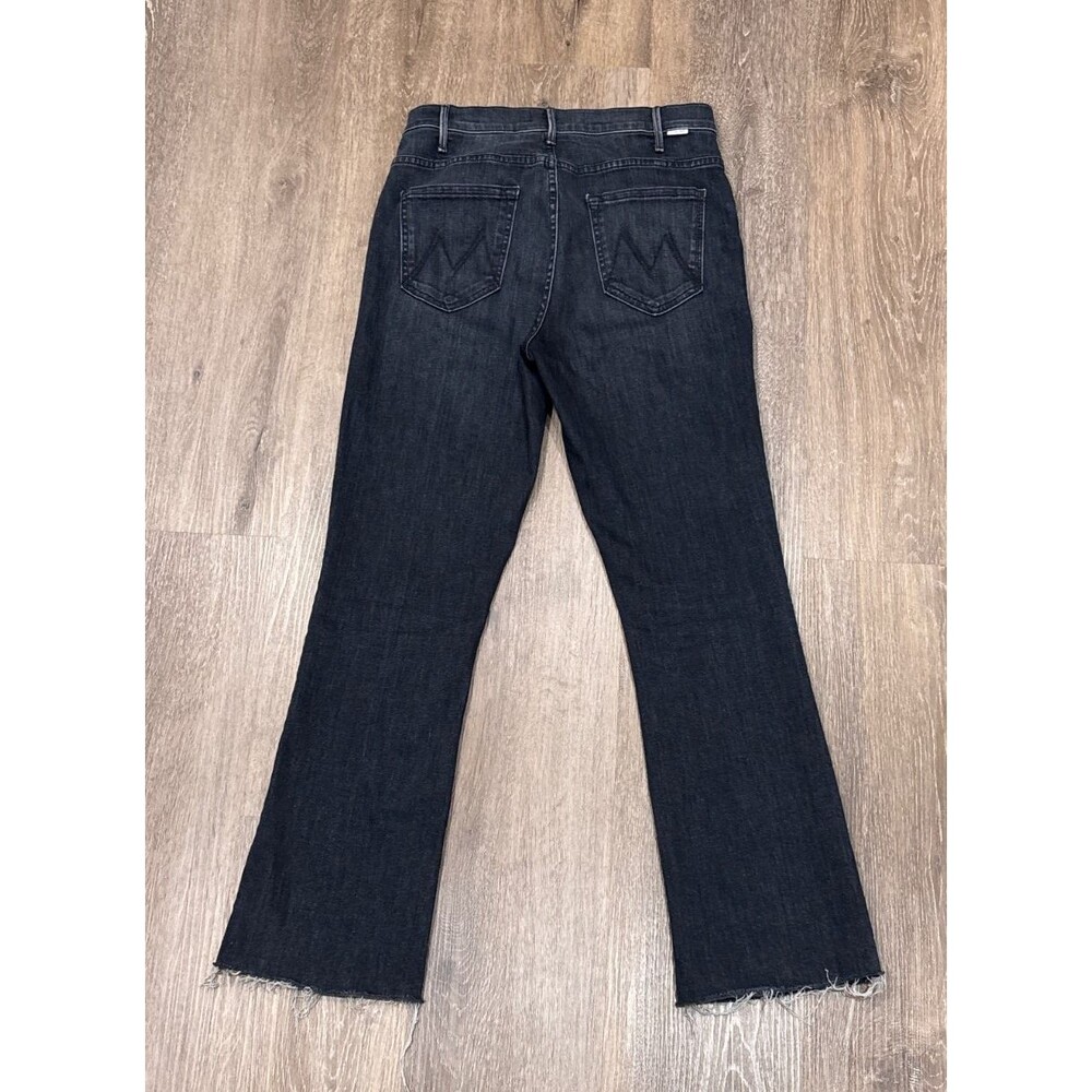 MOTHER Black Cropped Ankle Jeans